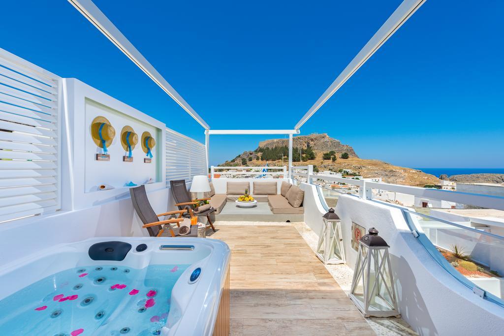 Lindos Allure Villa With Jacuzzi And Acropolis View!!! Dış mekan fotoğraf
